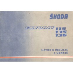 Škoda favorit 115, 135, 136 - návod k obsluze a údržbě