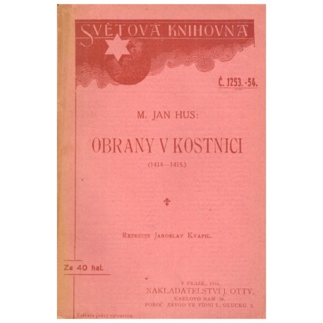 Hus, J.: Obrany v Kostnici (1414-1415)