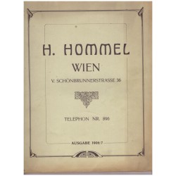 H. Hommel Wien. Werkzeuggeschäft, Werkzeuge- und Maschinfabrikation 1906/7 (katalog)