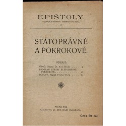 Epištoly. Státoprávně a pokrokově