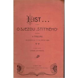 List o Sjezdu "Štítného"  konaném v táboře ve dnech 6., 7. a 8. srpna 1902