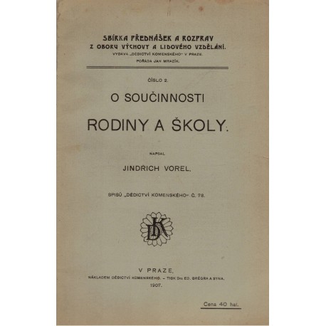 Vorel, J.: O součinnosti rodiny a školy