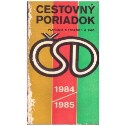 Cestovný poriadok ČSD 1984-1985
