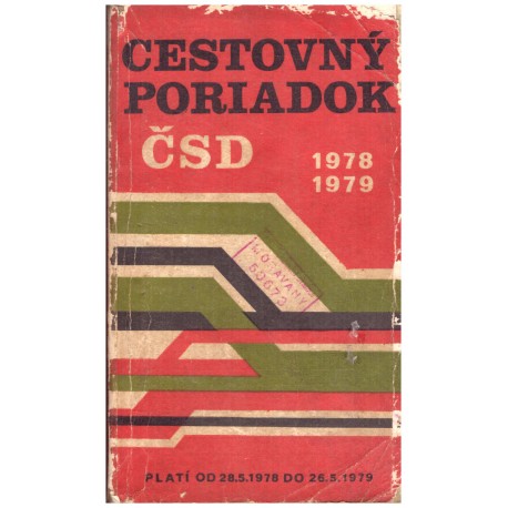 Cestovný poriadok ČSD 1978-1979