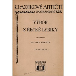 Výbor z řecké lyriky II. Poznámky