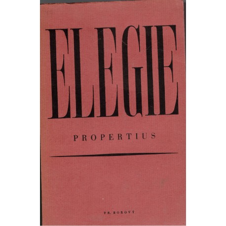 Propertius: Elegie