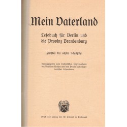 Mein Vaterland. Lesebuch für Berlin und die Provinz Brandenburg