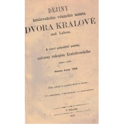 Viták, A. K.: Dějiny královského věnného města Dvora Králové nad Labem