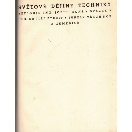 Streit, J.: Tunely všech dob a zemědílů