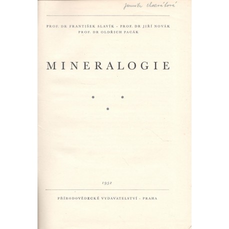 Kol.: Mineralogie