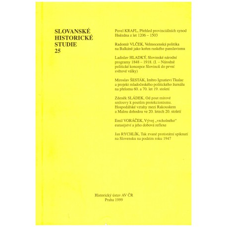 Slovanské historice studie 25